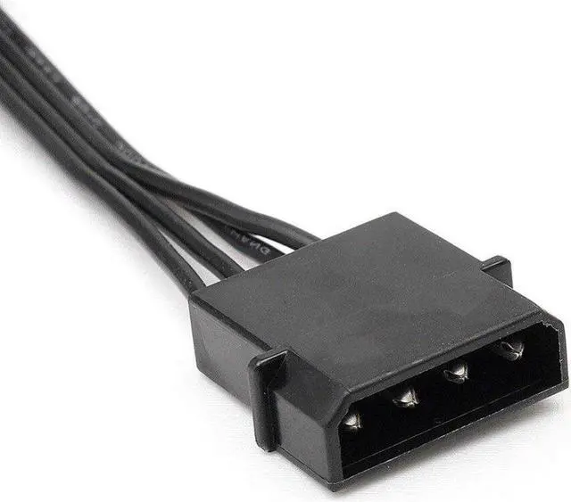 Alt view image 6 of 6 - 4 Pin Molex Male to 5 x 15 Pin SATA Female Power Cable Adapter For Multiple HDD