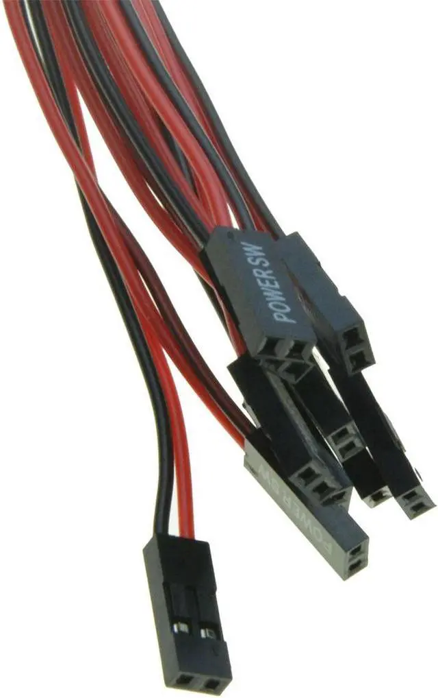 Alt view image 2 of 5 - Power supply cable with ON / OFF button switch for Desktop replacement on off switch reset computer