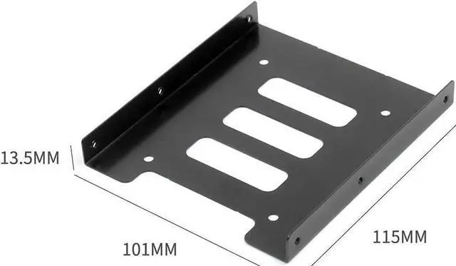 Alt view image 4 of 6 - 2.5 to 3.5 inch SSD Mounting Bracket HDD Metal Adapter Dock Laptop Hard Drive Holder for 2.5" SSD HDD PC Computer Server (4PCS)
