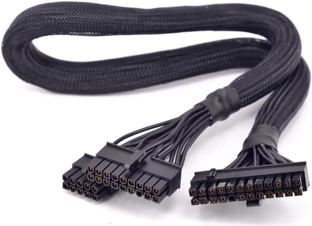 Alt view image 3 of 3 - 24Pin ATX Power Supply Cable 18+10Pin to 20+4 Pin Sleeved for Seasonic X-Series X-1250 X-1050 X-850 X-750 X-650 KM3 PSU Modular