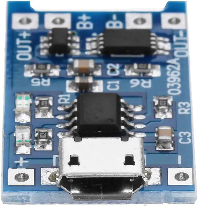 Alt view image 3 of 7 - TP4056 Micro USB 5V 1A Lithium Battery Charging Protection Board TE585 Lipo Charger Module