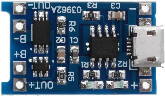 Alt view image 2 of 7 - TP4056 Micro USB 5V 1A Lithium Battery Charging Protection Board TE585 Lipo Charger Module