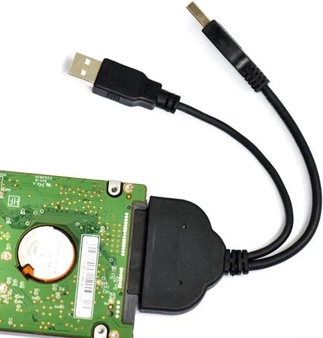 Alt view image 2 of 3 - DZ 5V 2.5'' HDD USB 2.0 Power Cable Hard Disk Cable USB 3.0 Male to SATA 22Pin Female Cable for 2.5" SATA Hard Drive