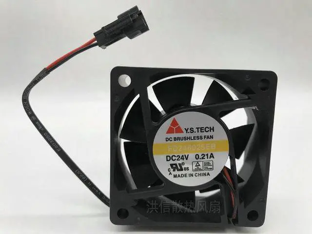 Alt view image 3 of 6 - 60MM Inverter Cooling FD246025EB 24V 0,21A 2 Wires 2 pins 60*25MM 6CM Case FAN
