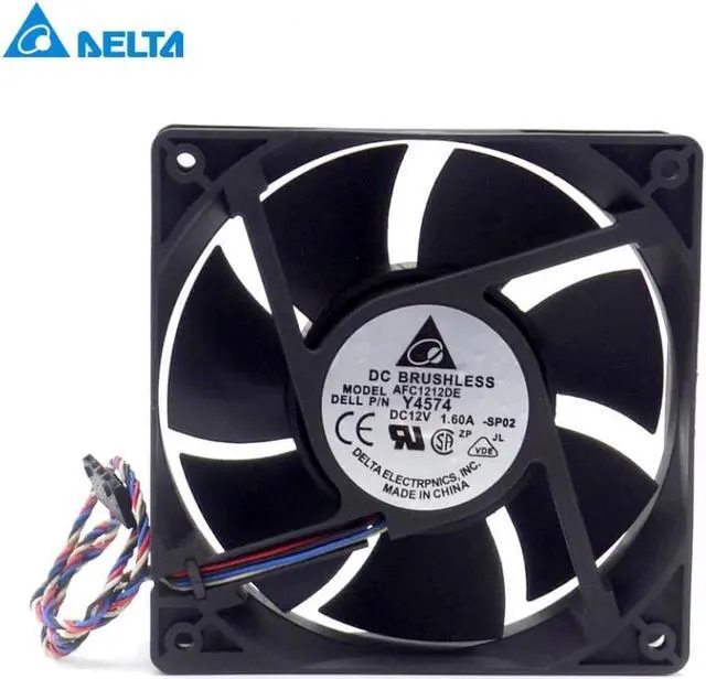 Alt view image 2 of 3 - AFC1212DE 12038 12cm 120mm DC 12V 1.6A pwm ball fan thermostat inverter server cooling fan for delta