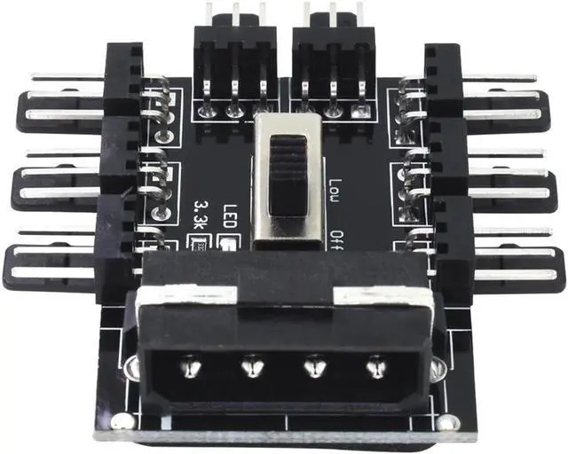 Main image of hot-PC 1 to 8 4Pin Molex Cooler Cooling Fan Hub Splitter Cable PWM 3Pin Power Supply Speed Controller Adapter For PC Mining