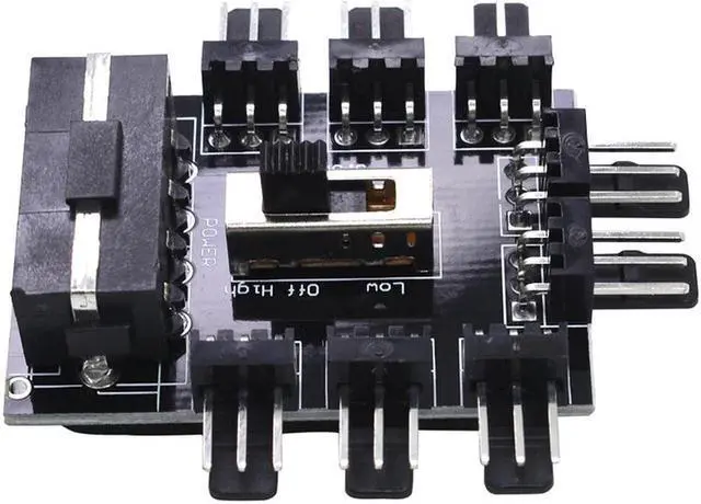 Alt view image 3 of 5 - hot-PC 1 to 8 4Pin Molex Cooler Cooling Fan Hub Splitter Cable PWM 3Pin Power Supply Speed Controller Adapter For PC Mining