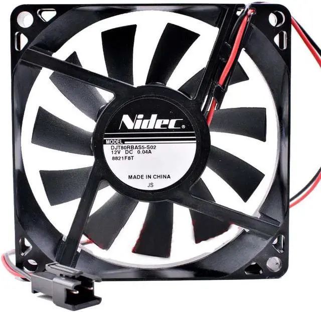 Main image of Nidec 80*10MM DJT80RBAS5-S02 12V 0.04A 2 Wire 8CM Inverter Fan case fan power cooling fan