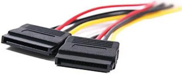 Alt view image 2 of 5 - 4 Pin IDE Power splitter IDE to sata 1 Male To 2 Female ATA SATA Y Splitter computer power supply cables extension cord