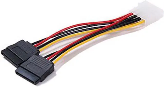 Alt view image 3 of 5 - 4 Pin IDE Power splitter IDE to sata 1 Male To 2 Female ATA SATA Y Splitter computer power supply cables extension cord