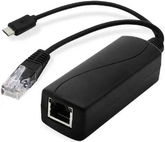 Alt view image 3 of 3 - MicroUSB POE Cable Passive Power Over Ethernet Adapter Cable POE Splitter RJ45 Injector Power Supply Module 48v For IP Camea