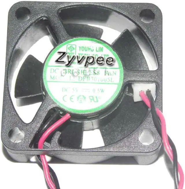 Main image of Young Lin 3010 DFB301005L 5V 0.5W 2 Wires Mini Cooling Fan router cooler
