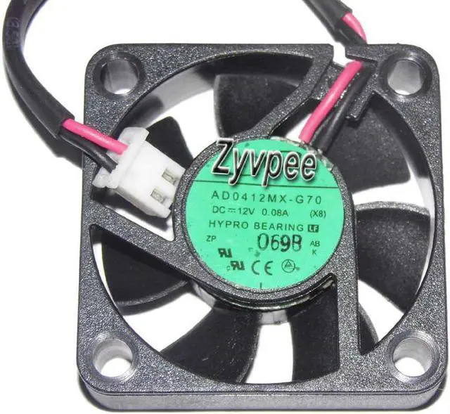 Main image of adds 40mm AD0412MX-G70 12V 0.08A 2 wires 2 pins 4cm cooling fan