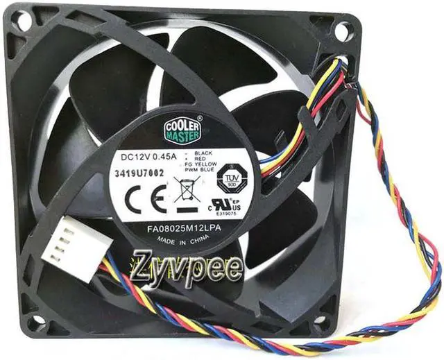 Main image of CM 80*25mm FA08025M12LPA DC12V 0.45A 4 wires 4 pins pwm 8CM case fan cpu cooler for HP500