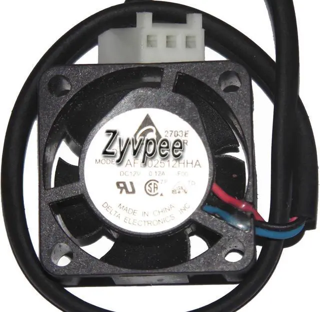 Alt view image 3 of 3 - Delta 2.5CM 2510 AFB02512HHA 12V 0.12A 3 Wires 3 pins micro case fan