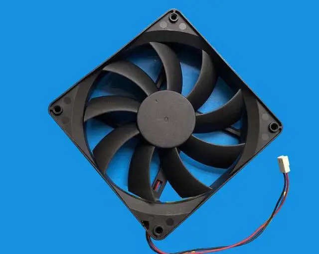 Alt view image 3 of 5 - Coolmax 135*25mm 13525H12B DC12V 0.4A Ball Bearing 2 wires 2 pins 13.5cm case fan