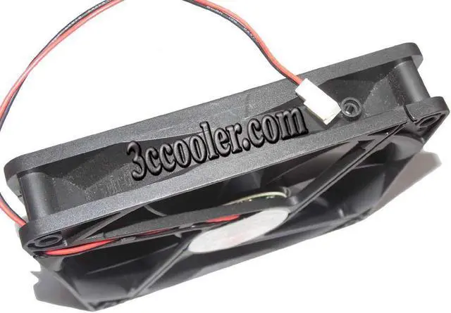 Alt view image 2 of 5 - Coolmax 135*25mm 13525H12B DC12V 0.4A Ball Bearing 2 wires 2 pins 13.5cm case fan