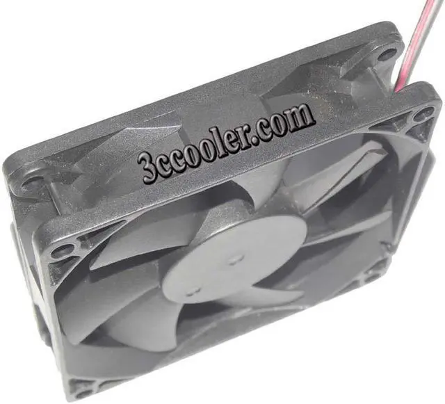 Alt view image 3 of 6 - DFB802012L 80*20mm DC 12V 1.6W 2 wires 2 pins ball bearing silent 8CM case fan