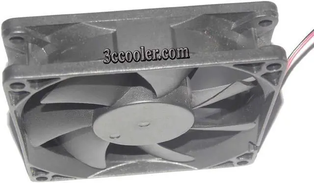 Alt view image 2 of 6 - DFB802012L 80*20mm DC 12V 1.6W 2 wires 2 pins ball bearing silent 8CM case fan