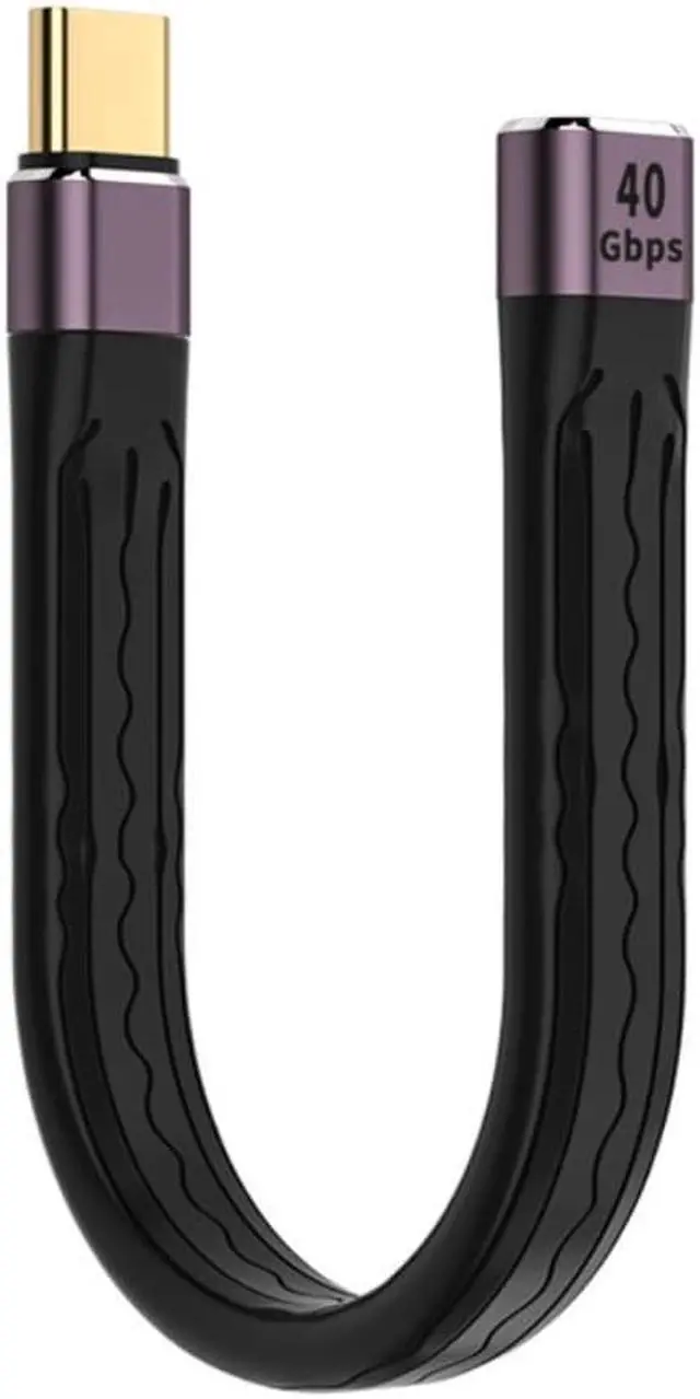 Main image of Type C Female to Type C Male Cable 40gbps Short Type C Sync Data Charger Cable