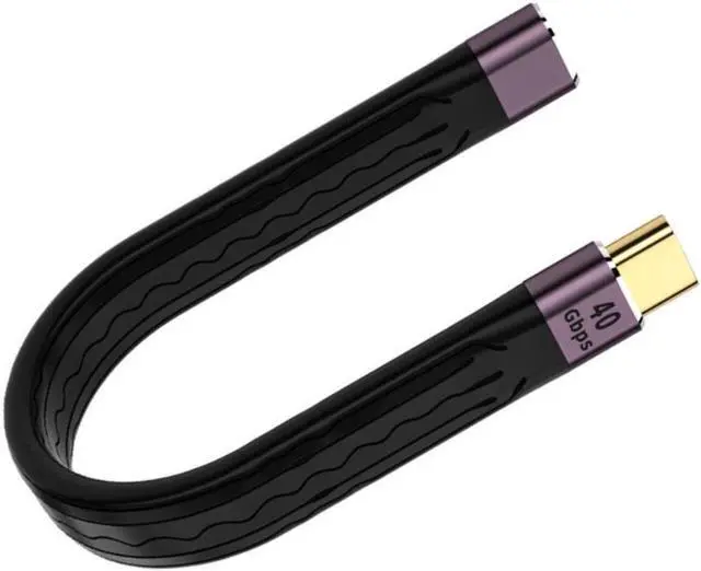 Alt view image 2 of 3 - Type C Female to Type C Male Cable 40gbps Short Type C Sync Data Charger Cable