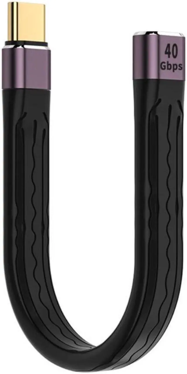 Main image of Type C Female to Type C Male Cable 40gbps Short Type C Sync Data Charger Cable