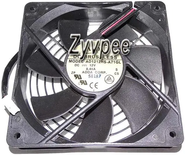 Alt view image 2 of 2 - 120mm 12025 AD1212HS-A71GL DC12V 0.44A 2 Wires 2 Pins 12CM Server Case Fan