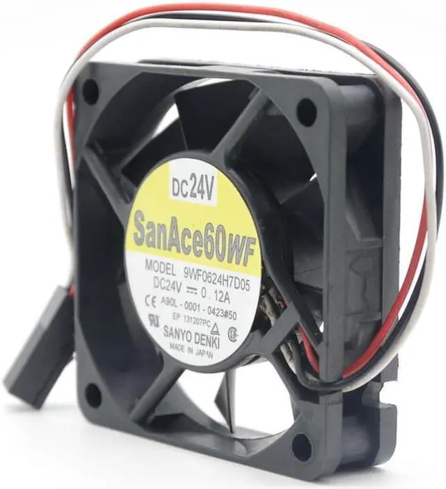 Alt view image 3 of 5 - 60MM Fanuc Cooling 9WF0624H7D05 9WF0624H7D03 A90L-0001 24V 0.12A 3 Wires Converter Case Fan 60*15mm San Ace 60WF