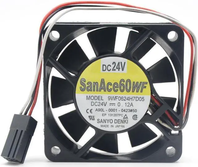 Main image of 60MM Fanuc Cooling 9WF0624H7D05 9WF0624H7D03 A90L-0001 24V 0.12A 3 Wires Converter Case Fan 60*15mm San Ace 60WF