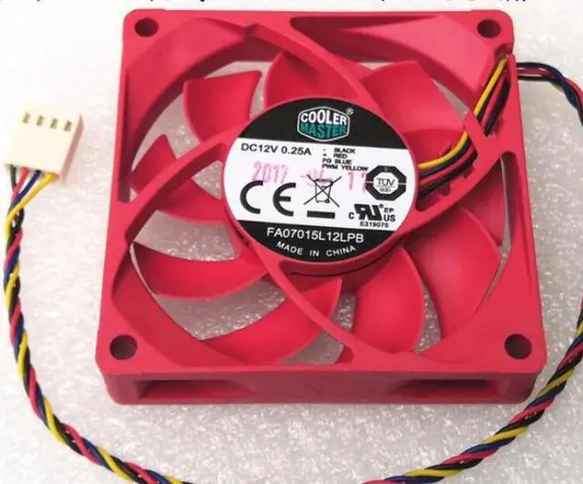 Alt view image 2 of 5 - AVC 70*15MM FA07015L12LPB 12V 0.35A 4 wires 4 pins 7cm cpu cooler