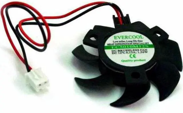 Main image of Evercool EC5010M12S-B 50mm x 10mm Video VGA Cooling Fan 2 pin DC 12 Volt