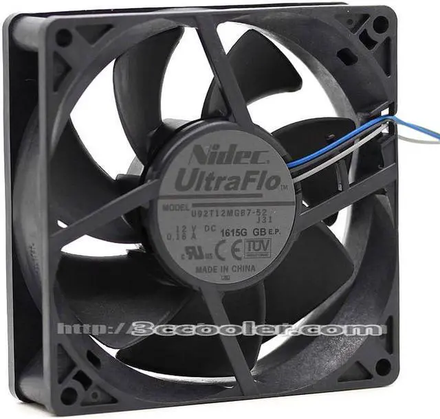 Main image of NIDEC UltraFlo 9cm U92T12MGB7-52 12V 0.18A 3 Wires Hydraulic Bearing Projector Cooling fan