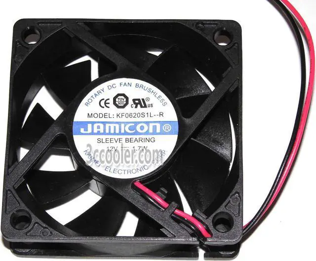 Main image of Jamicon 6020 KF0620S1L-R 12V 1.7W 2 Wires 2 Pins Connector Cooling fan