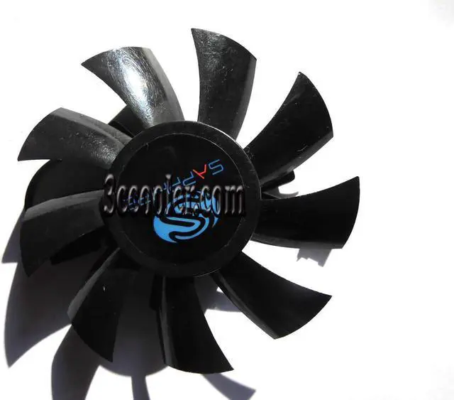 Alt view image 2 of 2 - ARX FS1280-AP184C 12V 0.3A 2 wires 2pin black 9 blades vga fan graphics card cooler