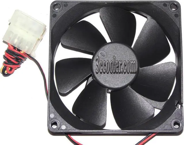 Alt view image 2 of 2 - YateLoon 92*25mm D90SL-12 12V 0.14A 2 wires 2 pins 9cm Case fan cpu cooler