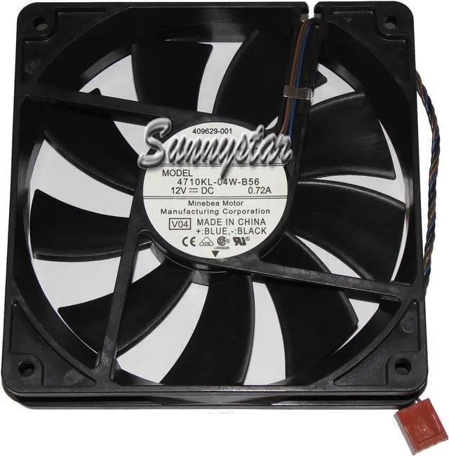 Main image of NMB 120*25mm 4710KL-04W-B56 V04 409629-001 12V 0.72A 4 Wires 4 Pins 12CM case server fan