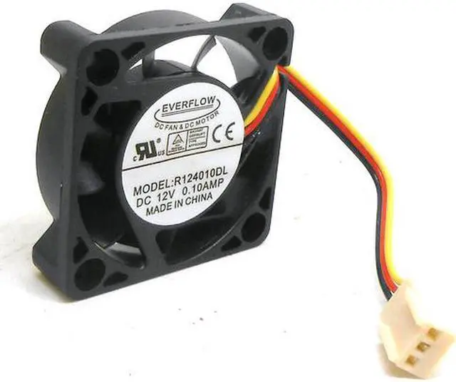 Alt view image 3 of 3 - EVERFLOW 4010 R124010DL 12V 0.1A 3 Wires 3 Pins connector Square DC Fan