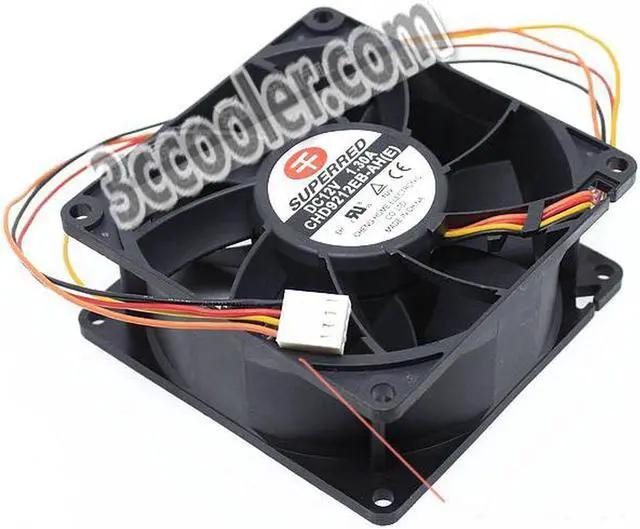 Alt view image 2 of 3 - Superred 9CM 9038 CHD9212EB-AH(E) 12V 1.30A 102.02CFM PWM 4 Wire 4 Pins Case Fan