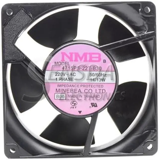 Alt view image 6 of 6 - NMB 4715PS-22T-B30 12cm AC 220V 120*120*38 mm aluminum frame server inverter cooling fan