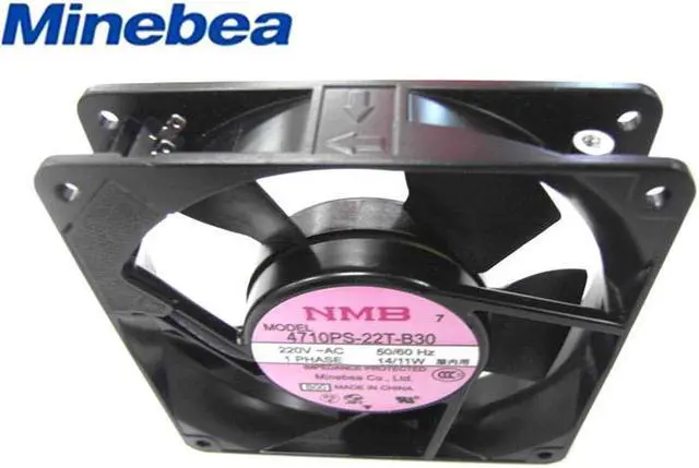 Alt view image 2 of 3 - Original 120x25mm NMB 4710PS-22T-B30 AC 220V 1 Phase 2 Pins Cabinet AC Axial fan