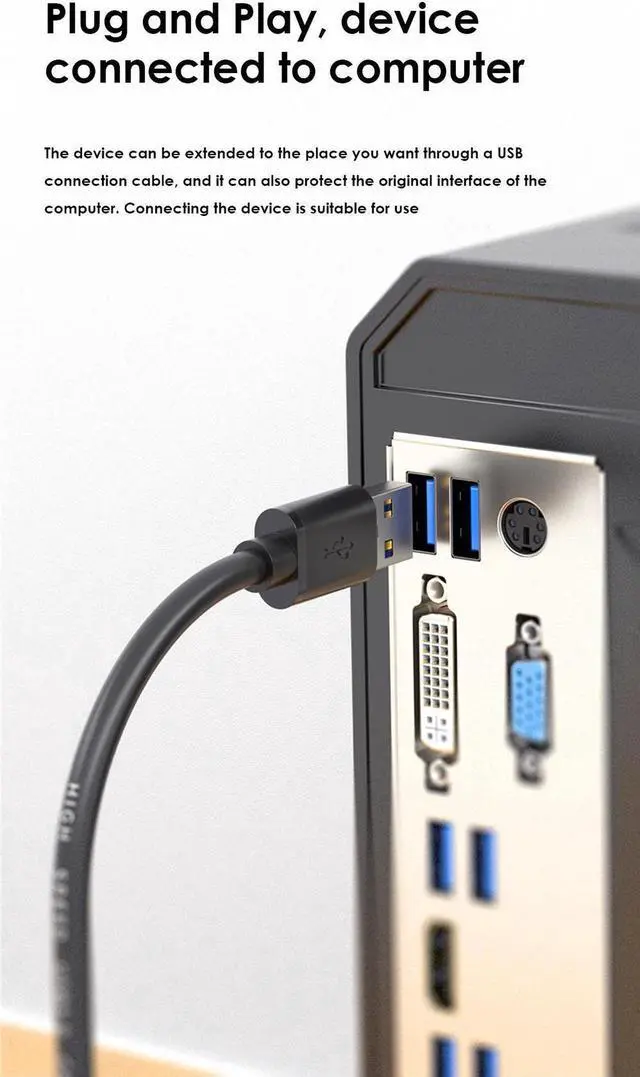 Alt view image 7 of 7 - USB to USB Cable [1.6Ft, 3-Pack] - USB 3.0 Cable USB A to USB A USB Male to Male Double End USB to USB Cord Compatible with Hard Drive Enclosures, DVD Player, Laptop Cooler and More