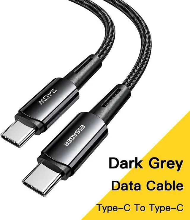 Main image of USB C to USB C Charger Cable [1 Pack 3.3ft 240W], Type C Charging Cable for iPad Mini 6, iPad Pro 2020, iPad Air 4, MacBook Pro 2020, Galaxy S20 Plus S9 S8, Pixel, Switch, LG V20 (Black)