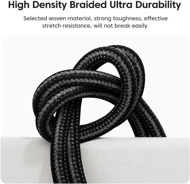 Alt view image 2 of 7 - 27W USB C to Lightning Cable, 3A PD QC 4.0 Type C to Lightning Cable Super Fast Charging [MFi Certified] Cable for Apple Product(3.3ft, Black, 1 Pack)