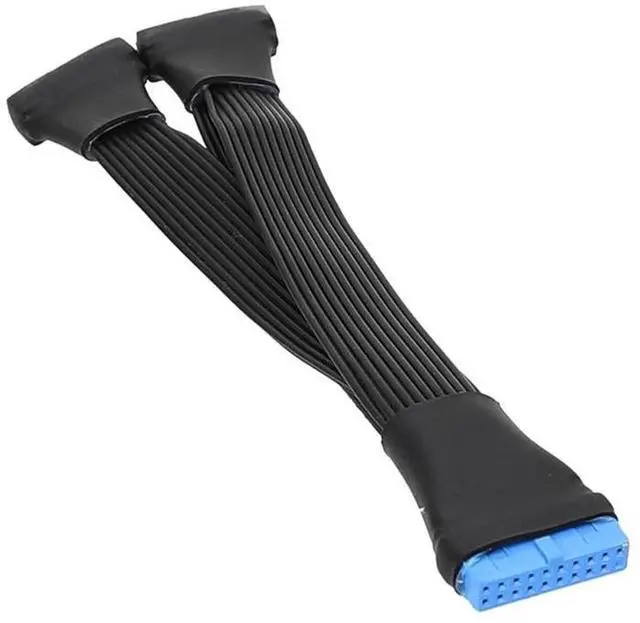 Main image of USB 3.0 Extension Cable 19/20 Pin Internal Extension Adapter for Motherboard USB 19/20 Pin 1 Female to 2 Male Cable