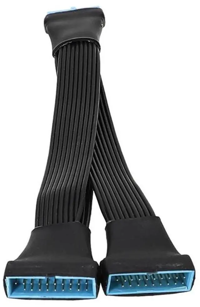 Alt view image 3 of 3 - USB 3.0 Extension Cable 19/20 Pin Internal Extension Adapter for Motherboard USB 19/20 Pin 1 Female to 2 Male Cable