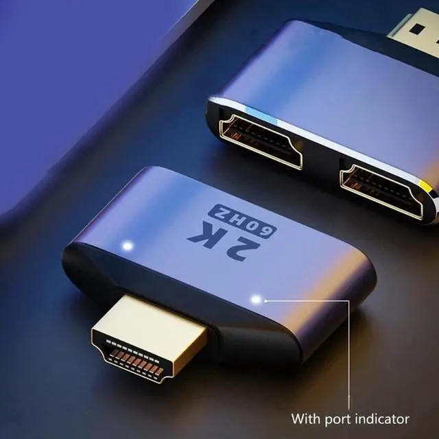 Alt view image 3 of 4 - HDMI-compatible Splitter Adapter Cable 1 in 2 Out HDM-compatible Male to Dual Female 1 to 2 Way for LCD TV Box PS3 Laptop