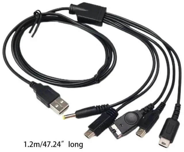 Main image of 5 in 1 USB Charging Cable for 3DS XL NDS Lite NDSI LL WII U Charger for GBA for PSP 1000/ 2000 cable