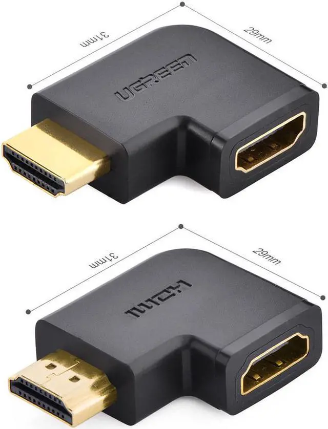 Alt view image 5 of 6 - HDMI Adapter,HDMI Male to Female 270 Degree Right Angle Coupler Extender Connector,2-Pack, Support 3D 4K 1080P HDMI Extender for TV Stick, Roku stick, Chromecast, Nintendo Switch, Xbox, PS4/3