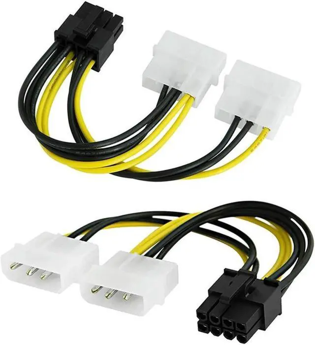 Main image of 20Pcs 8Pin To Dual 4Pin Video Card Power Cord 180W Y Shape 8 Pin PCI Express To Dual 4 Pin Molex Graphics Power Cable
