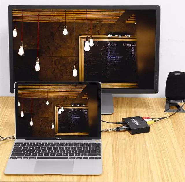 Alt view image 2 of 7 - HDMI to Component Converter, avedio links HDMI to 1080P YPbPr 5RCA RGB + R/L Video Audio Adapter, Support Apple TV, PS3, Roku, Xbox, Fire Stick, DVD Players to HDTV and Projector (Black)